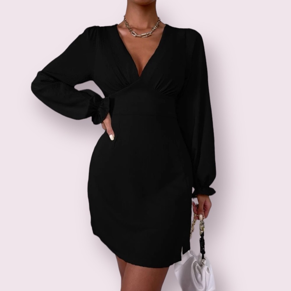 Elegant Black Midi Dress